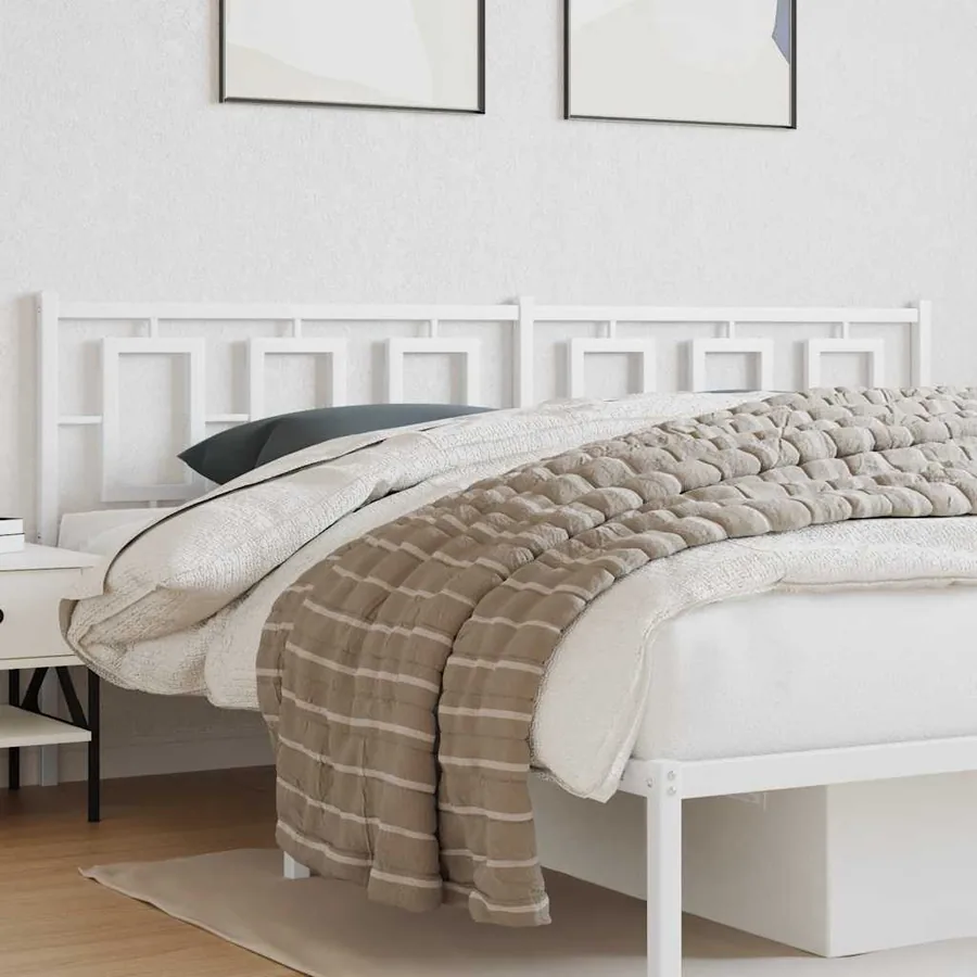 Tête de lit de remplacement métal blanc 200 cm