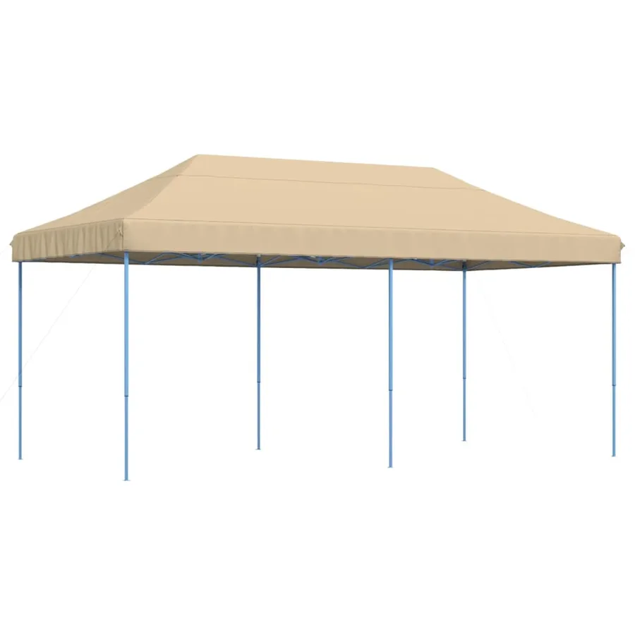 Tente de réception pliable escamotable beige 580x292x315 cm - 4