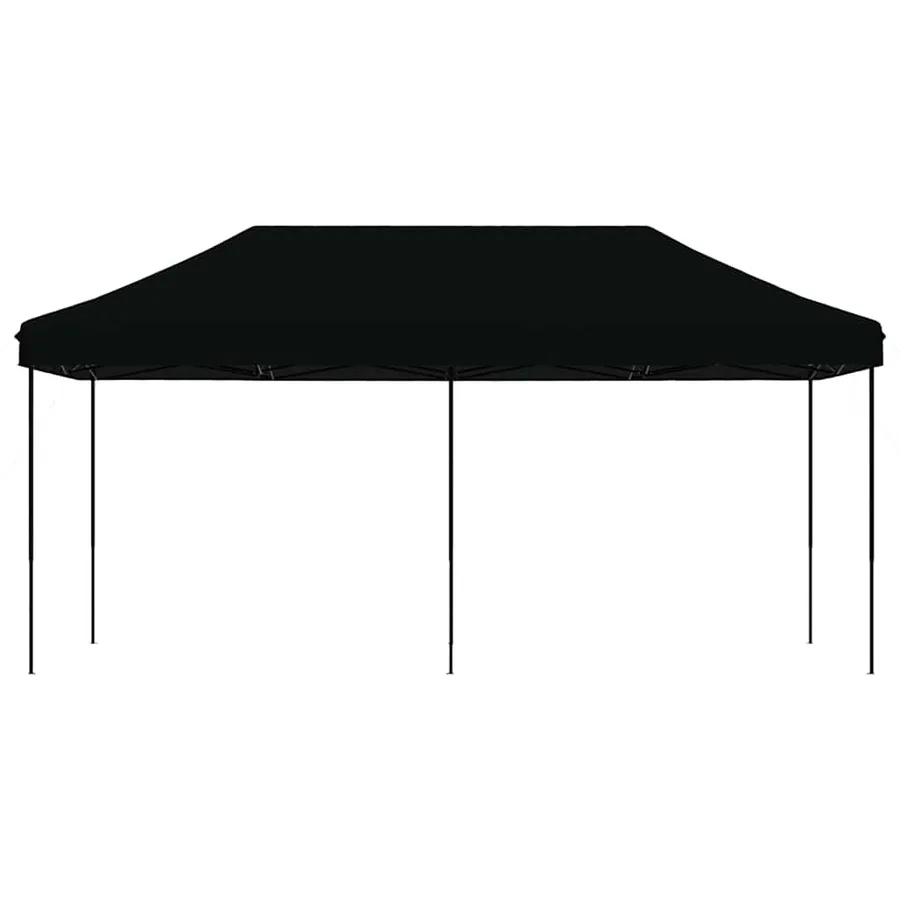 Tente de réception pliable escamotable noir 580x292x315 cm - 3