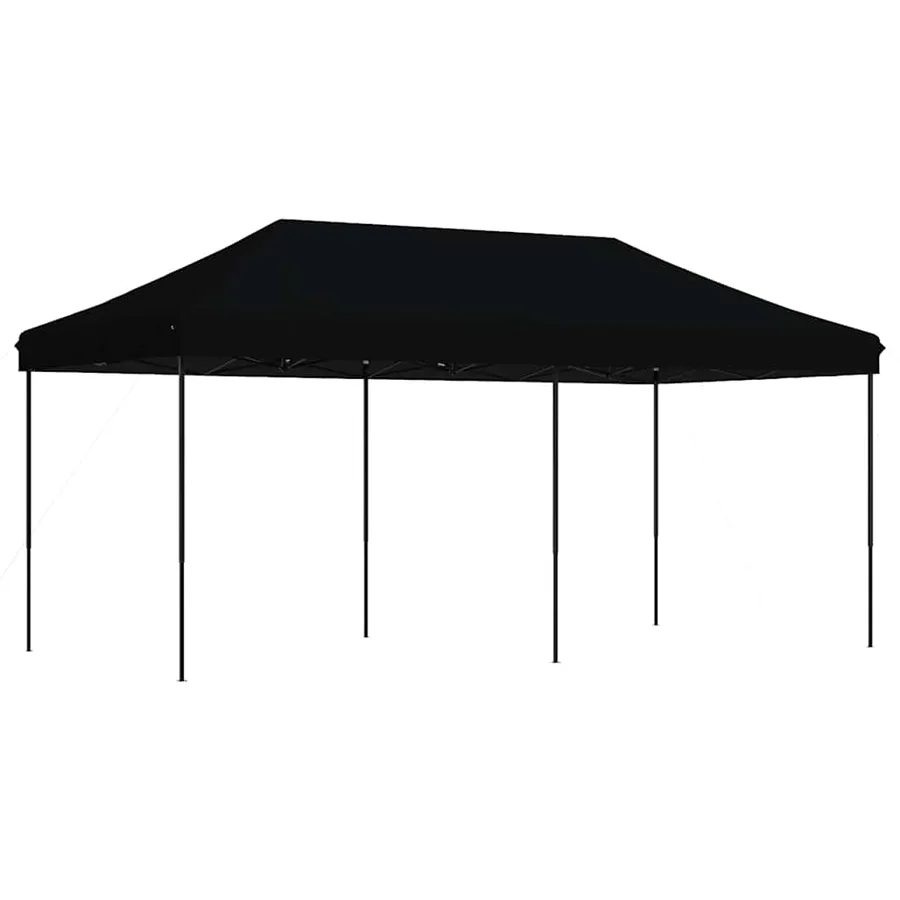 Tente de réception pliable escamotable noir 580x292x315 cm - 4