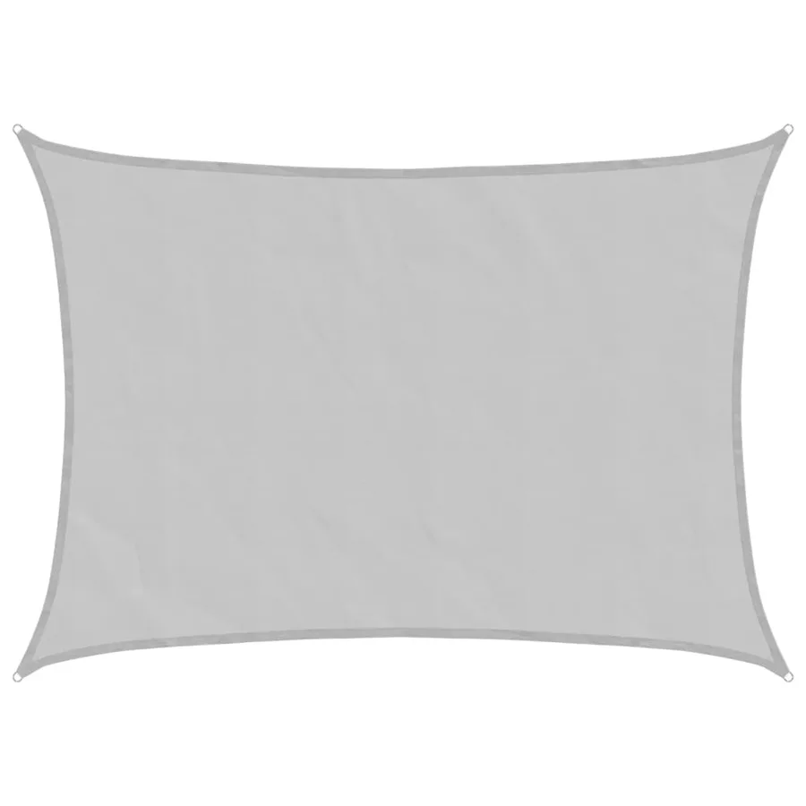 Voile d'ombrage gris clair 8x6 m 100% polyester oxford - 2