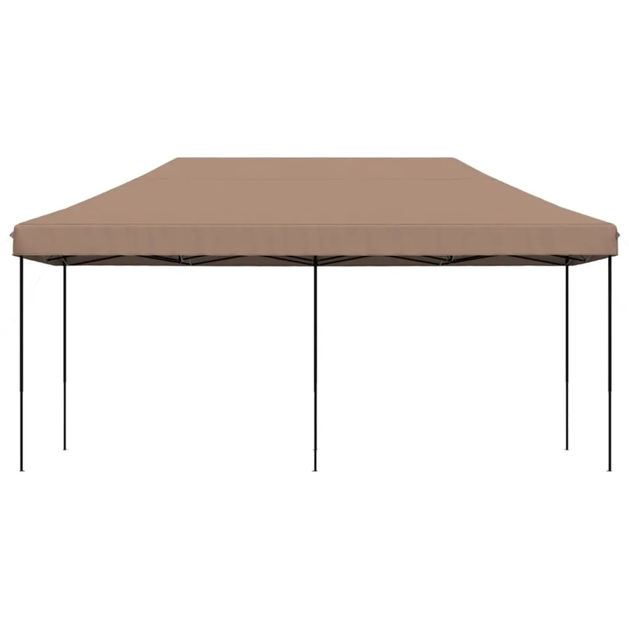 Tente de réception pliable escamotable marron 580x292x315 cm - 3