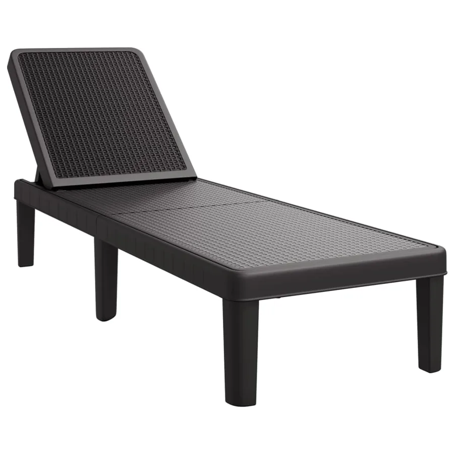 Chaise longue réglable en hauteur à 4 positions polypropylène - 2