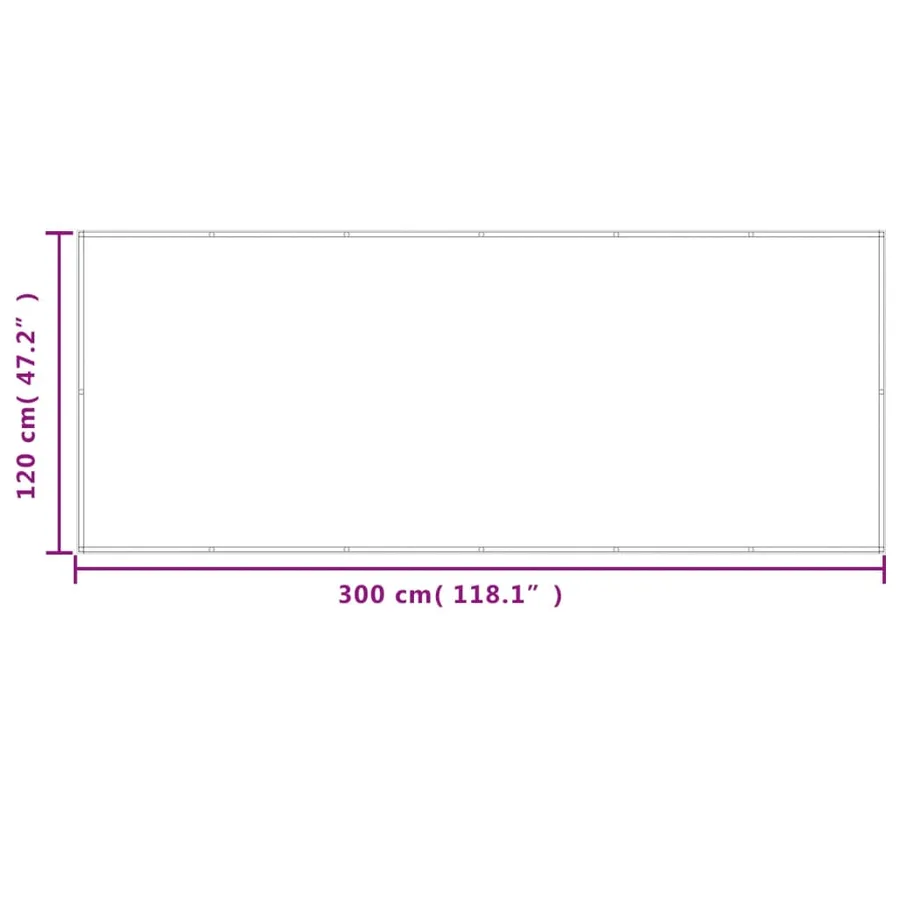 Écran de balcon gris clair 120x300 cm 100% polyester oxford - 6