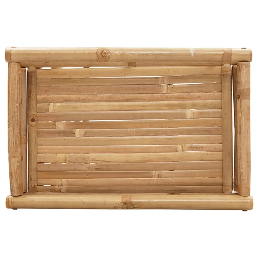 Table à plateau pliante 60x40x68 cm bambou - 8