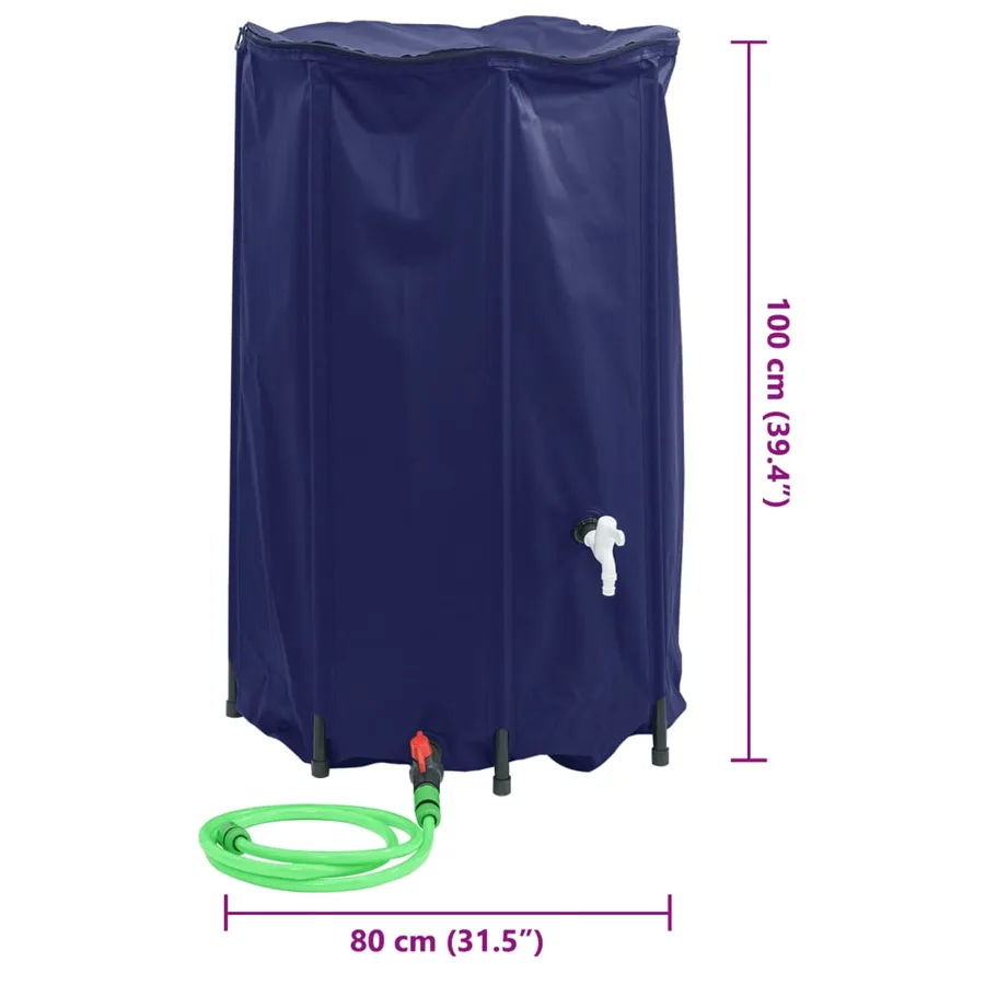 Réservoir d'eau avec robinet pliable 500 L PVC - 10