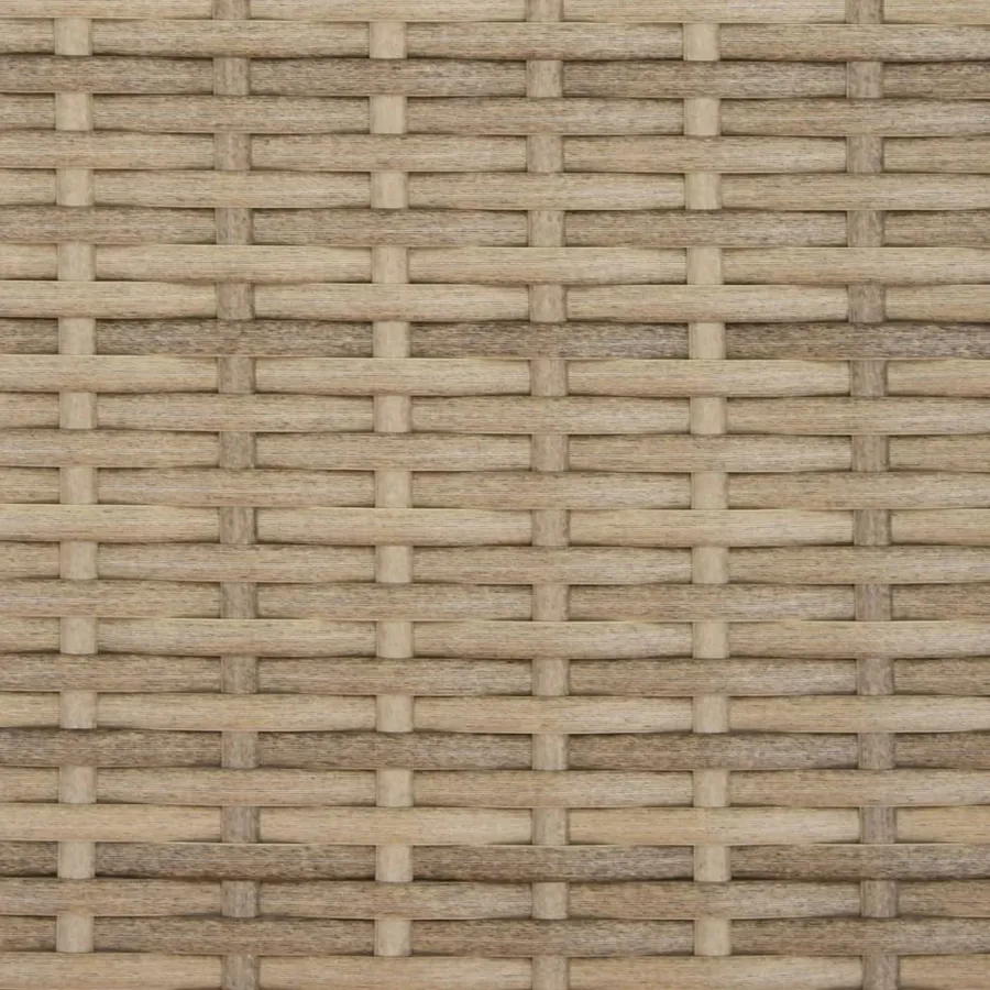 Chaises longues 2 pièces avec table en résine tressée gris clair - 37