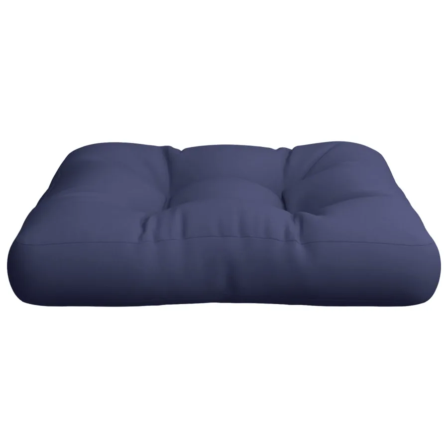 Coussin de palette bleu marine 60x60x12 cm tissu - 5
