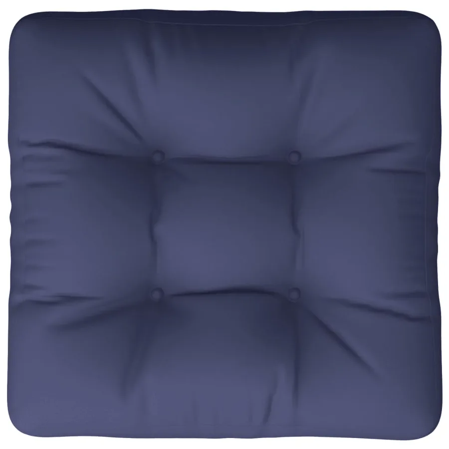 Coussin de palette bleu marine 60x60x12 cm tissu - 6