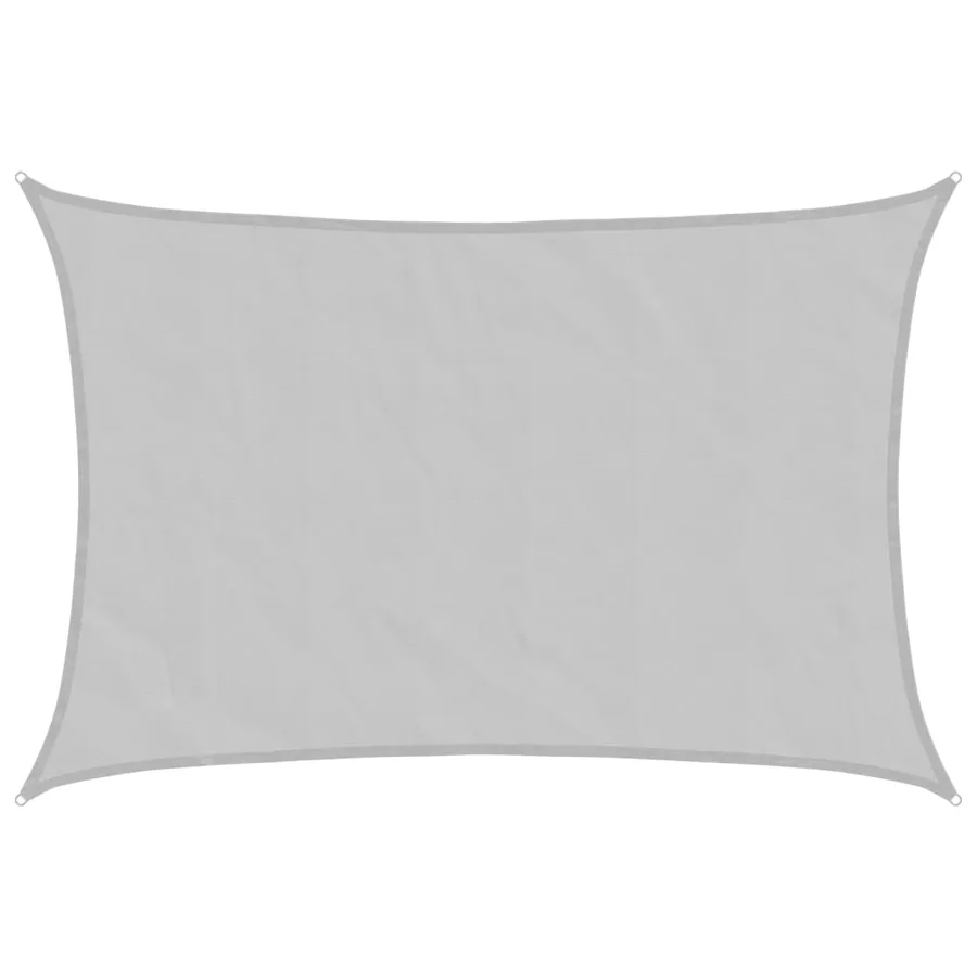 Voile d'ombrage gris clair 5x3 m 100% polyester oxford - 2