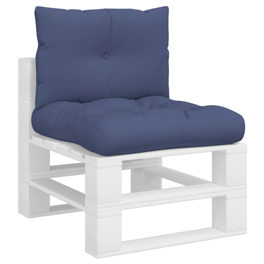 Ensemble de coussins en palette bleu marine 60x38x13 cm tissu - 3