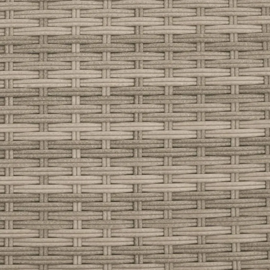 Chaise longue avec coussins gris clair résine tressée - 9