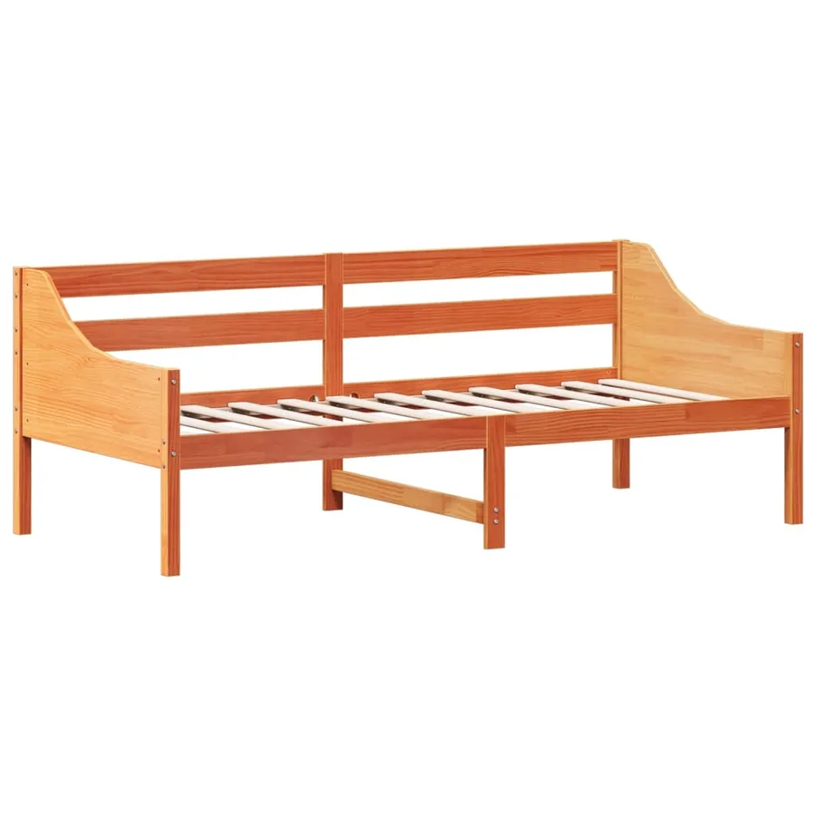 Lit de jour sans matelas cire marron 80x200 cm bois pin massif - 3