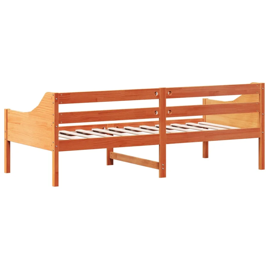 Lit de jour sans matelas cire marron 80x200 cm bois pin massif - 6