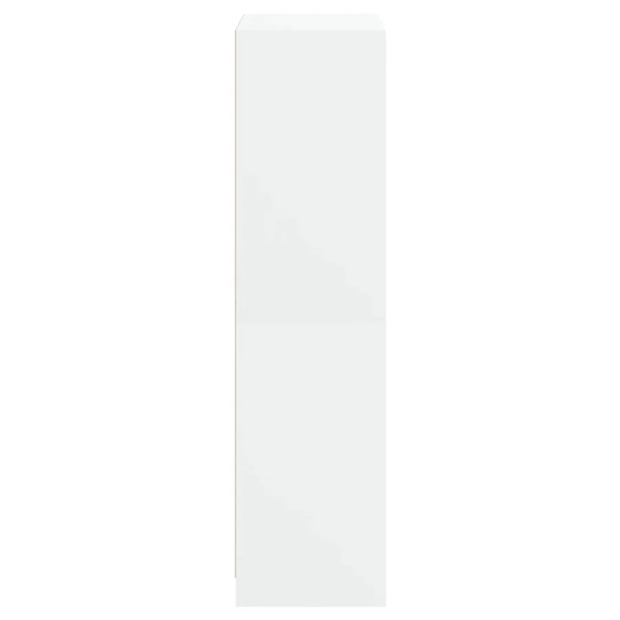 Buffet haut avec portes blanc 68x37x142 cm bois d'ingénierie - 8