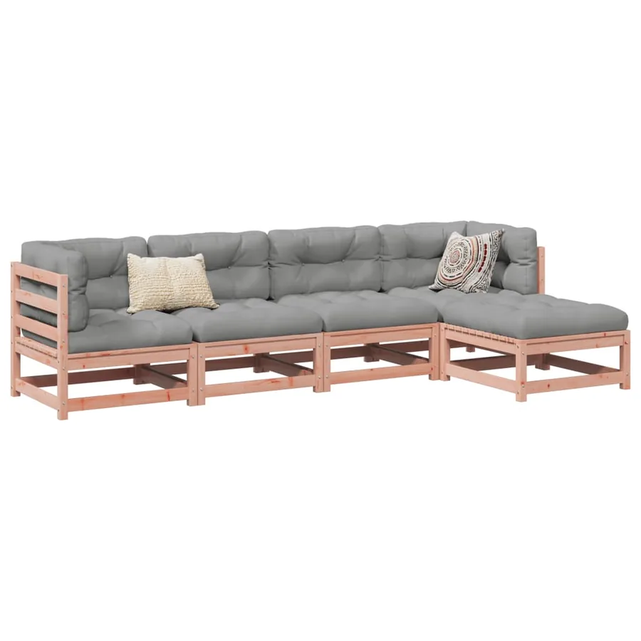 Salon de jardin 5 pcs bois massif sapin de douglas