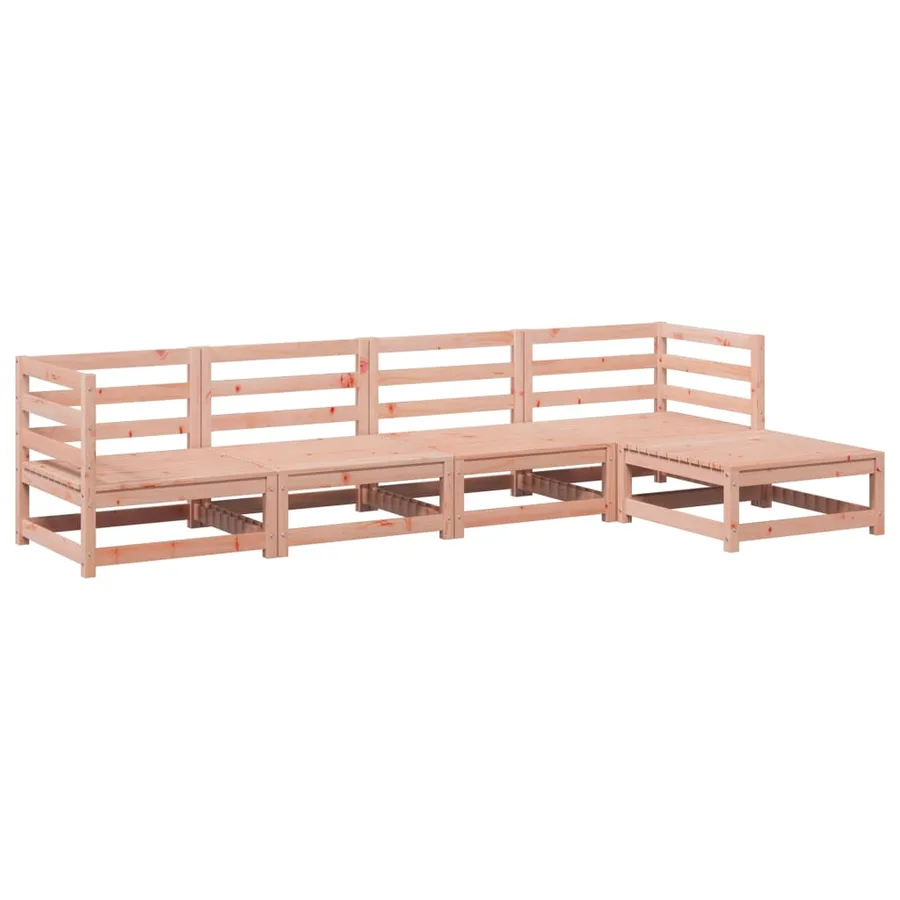 Salon de jardin 5 pcs bois massif sapin de douglas - 2