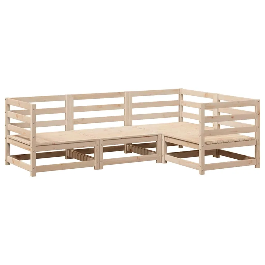 Salon de jardin 4 pcs bois massif de pin - 2