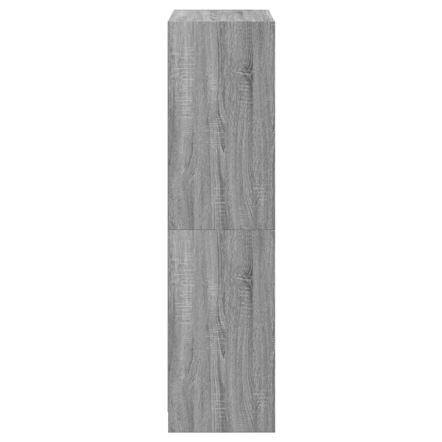 Buffet haut avec portes gris sonoma 68x37x142cm bois ingénierie - 8