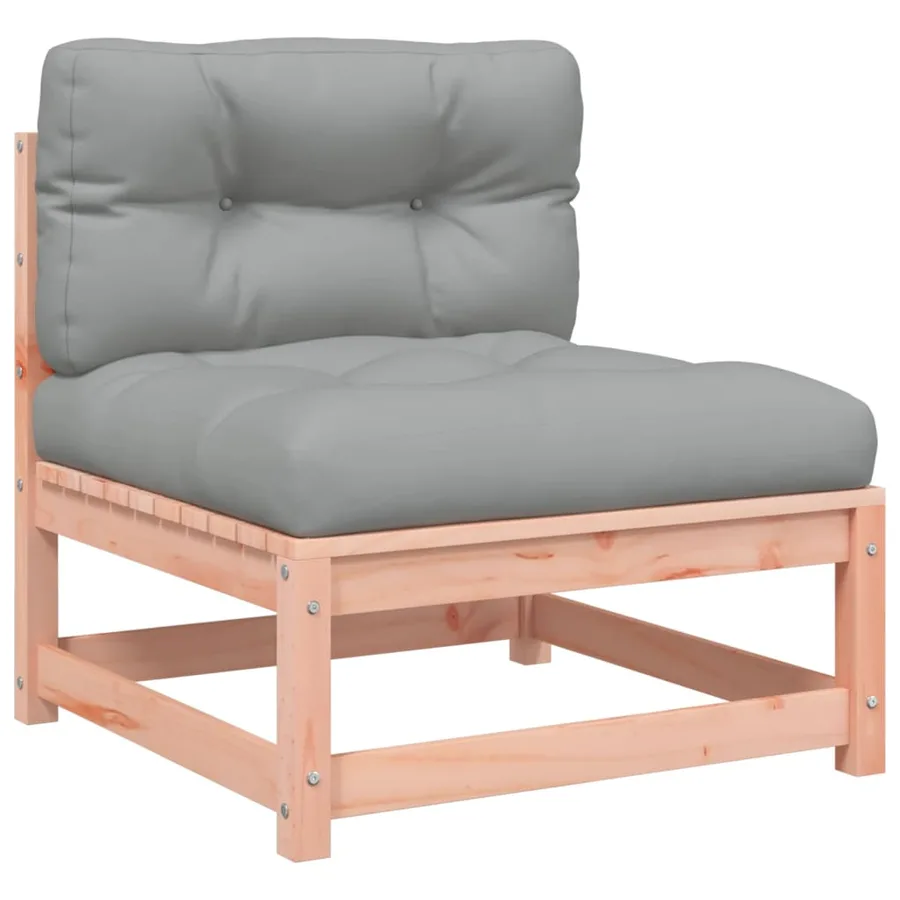 Salon de jardin 8 pcs avec coussins sapin douglas solide - 5