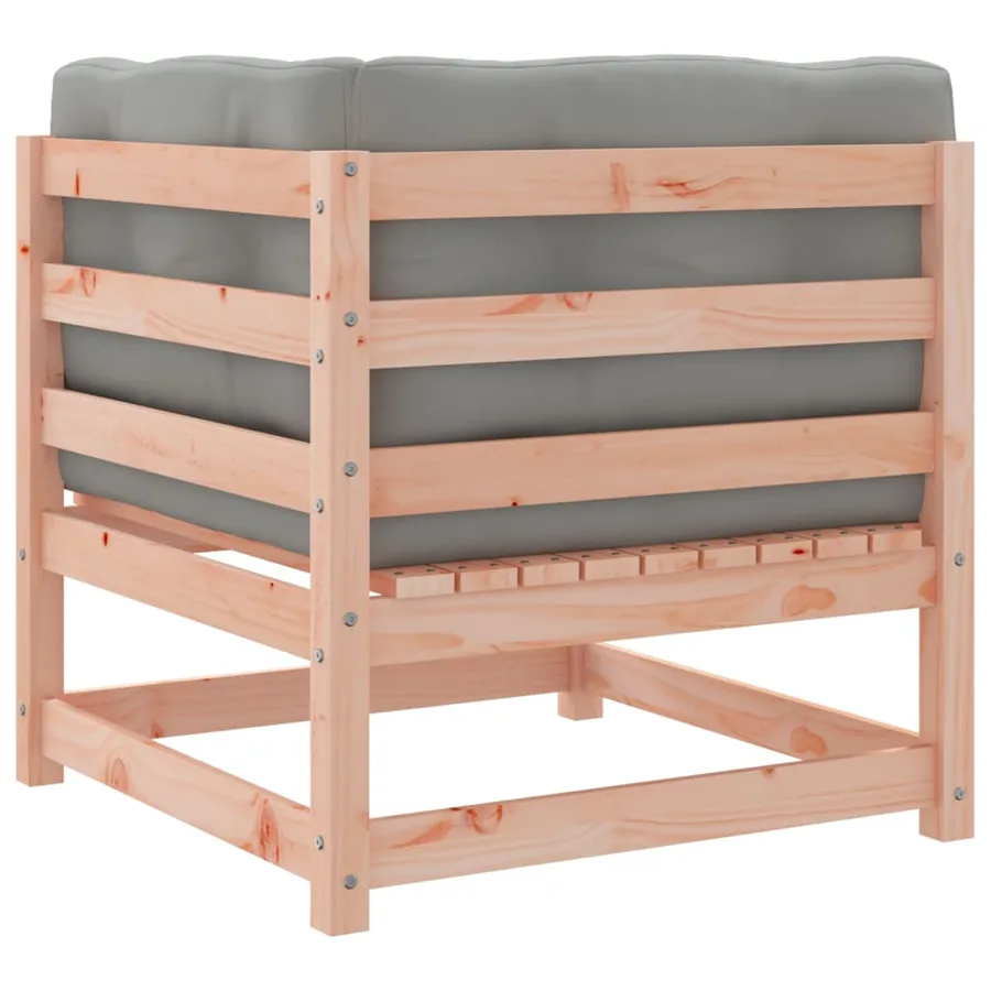 Salon de jardin 8 pcs avec coussins sapin douglas solide - 7