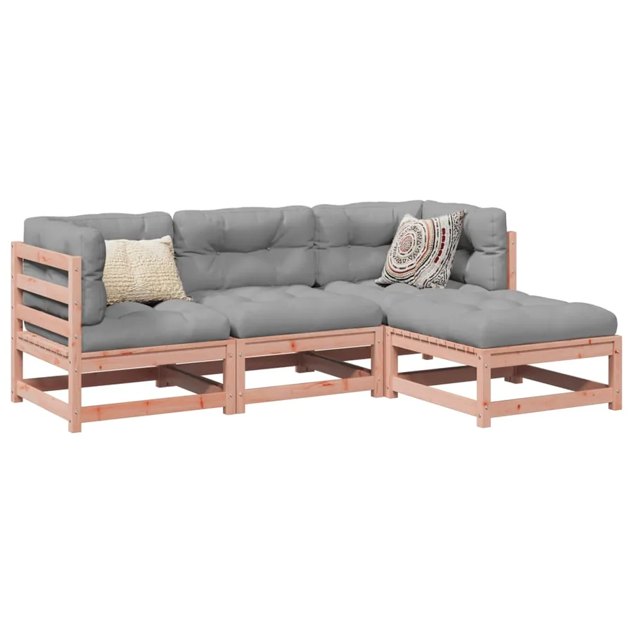 Salon de jardin 4 pcs bois massif sapin de douglas