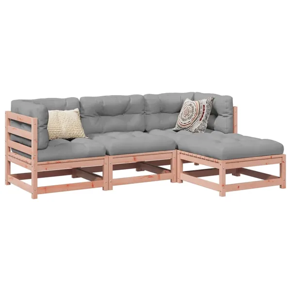 Salon de jardin 4 pcs bois massif sapin de douglas