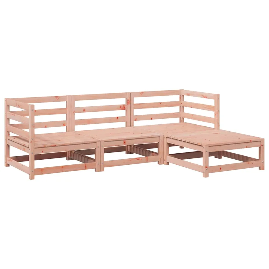Salon de jardin 4 pcs bois massif sapin de douglas - 2