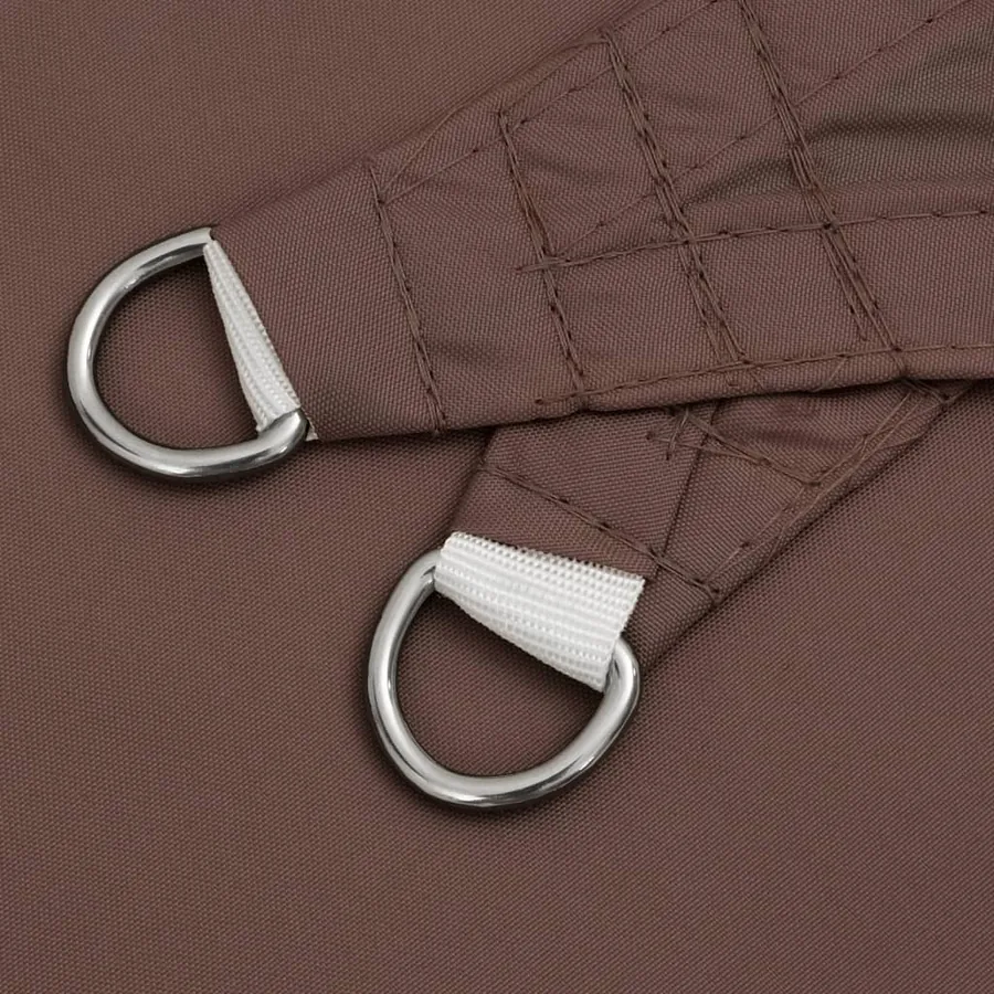 Voile de parasol tissu oxford triangulaire 4x4x5,8 m marron - 5