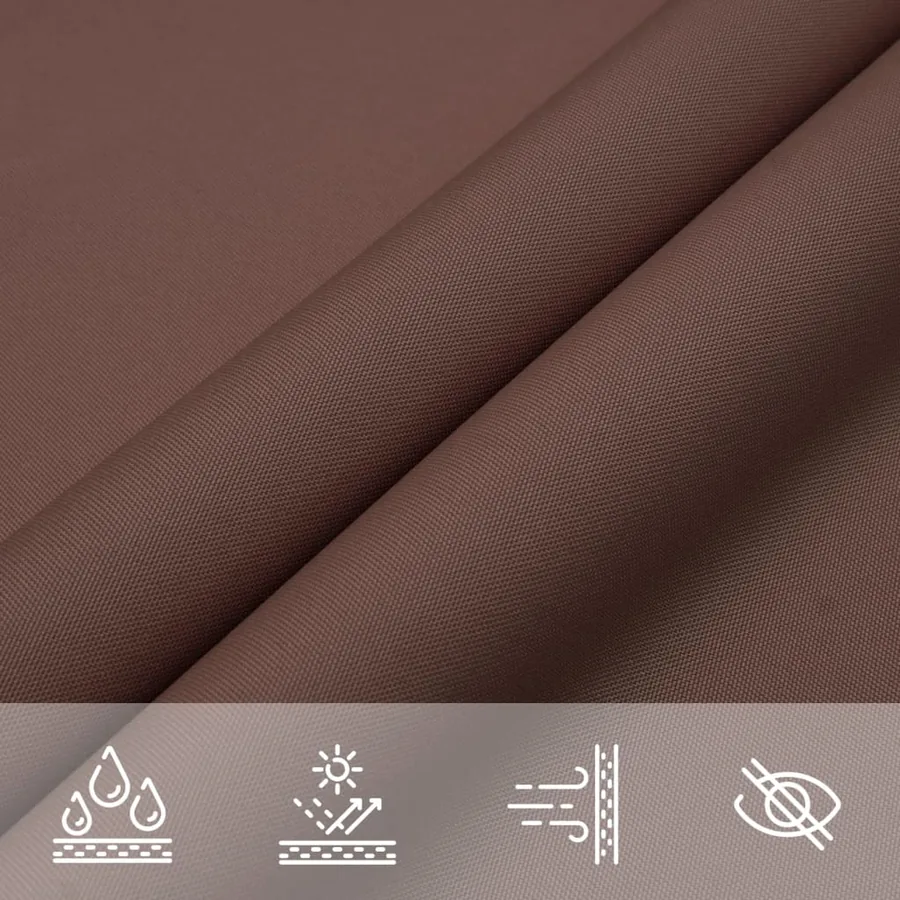 Voile de parasol tissu oxford triangulaire 4x4x5,8 m marron - 7