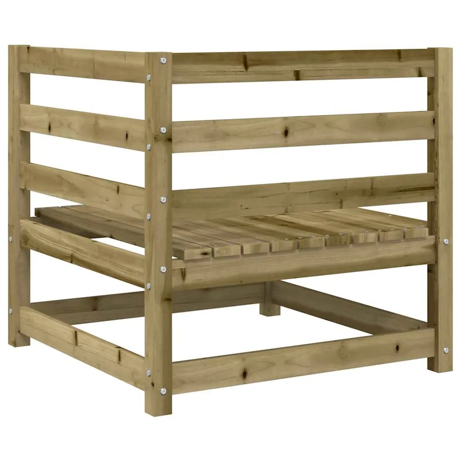 Salon de jardin 7 pcs bois de pin imprégné - 7