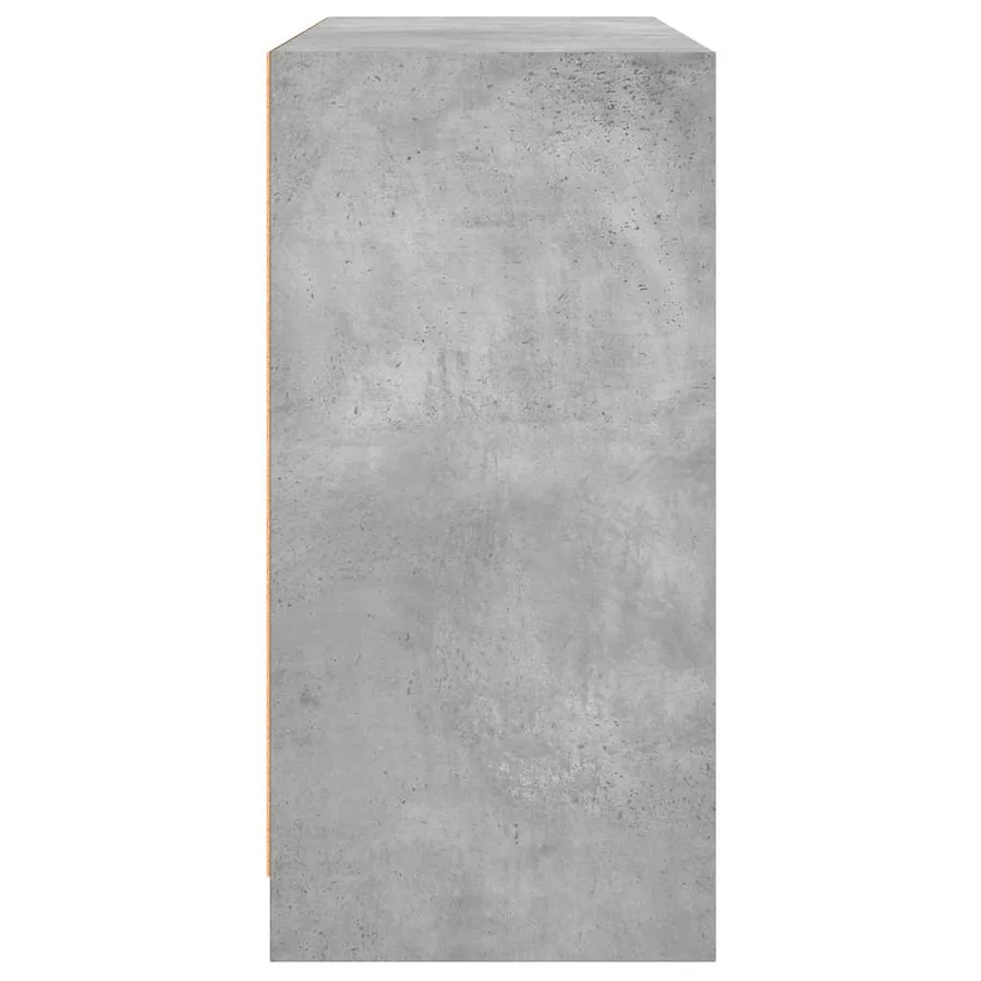 Buffet gris béton 102x37x75,5 cm bois d'ingénierie - 7