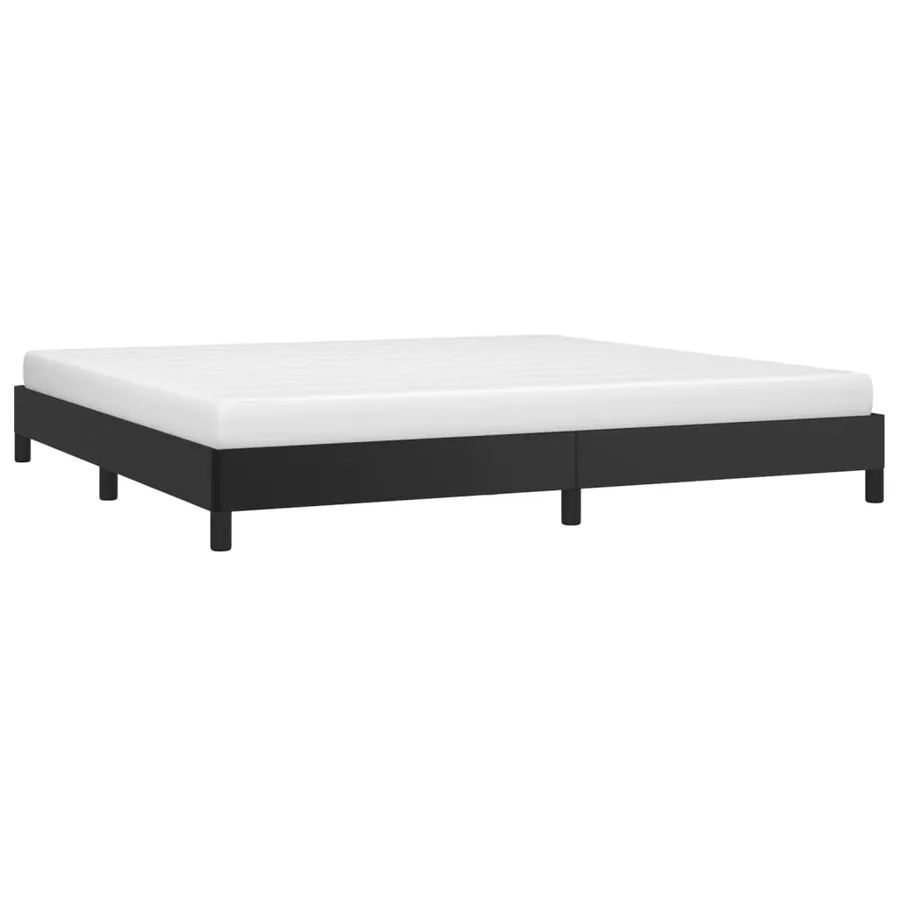 Cadre de lit sans matelas noir 200x200 cm similicuir - 3