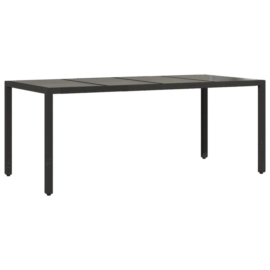 Ensemble à manger de jardin et coussins 7 pcs noir rotin acacia - 4