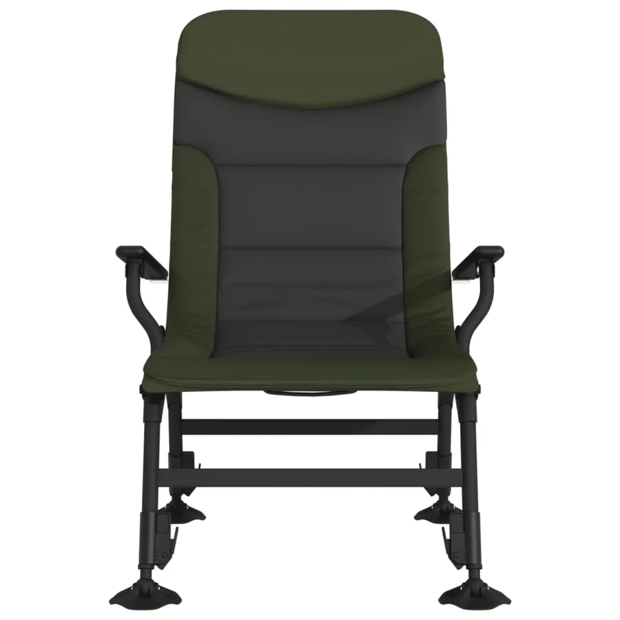 Chaise de pêche avec accoudoir pliable vert - 3