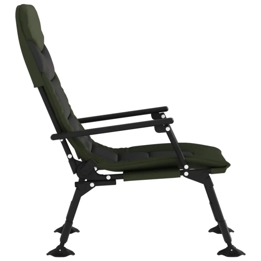 Chaise de pêche avec accoudoir pliable vert - 4