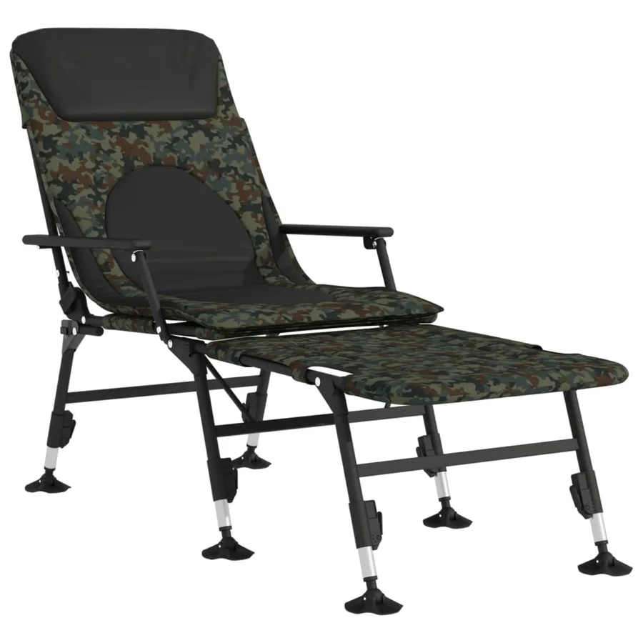 Transat de pêche avec pieds à boue réglables pliable camouflage - 2