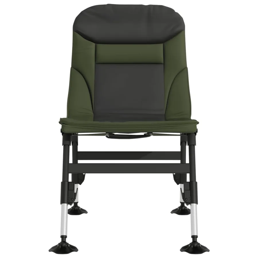 Chaise de pêche avec pieds à boue réglables pliable vert - 3