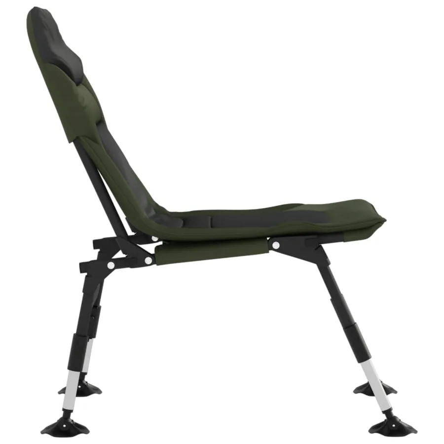 Chaise de pêche avec pieds à boue réglables pliable vert - 4