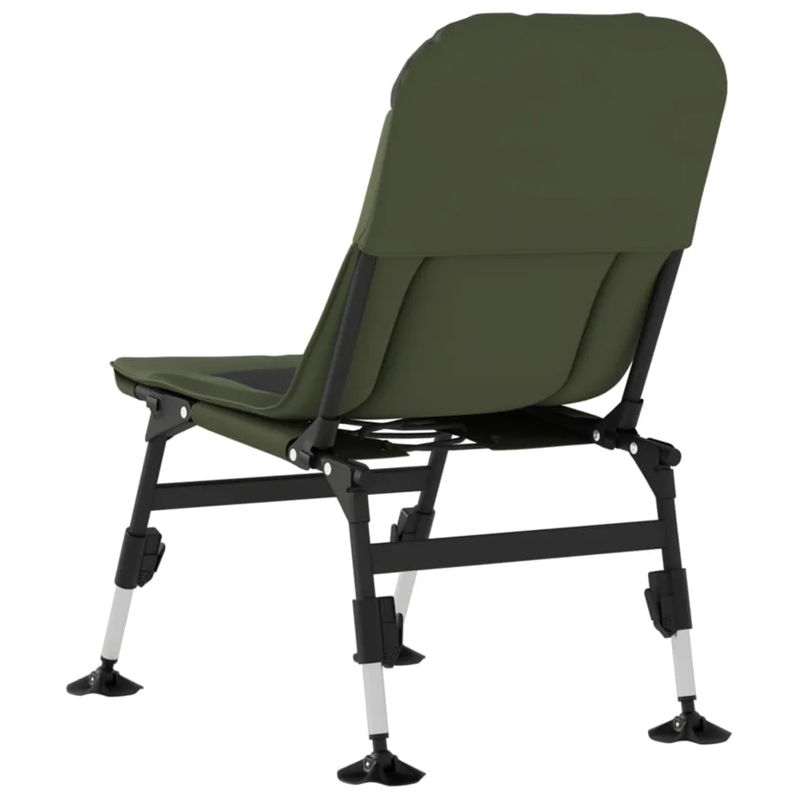 Chaise de pêche avec pieds à boue réglables pliable vert - 5