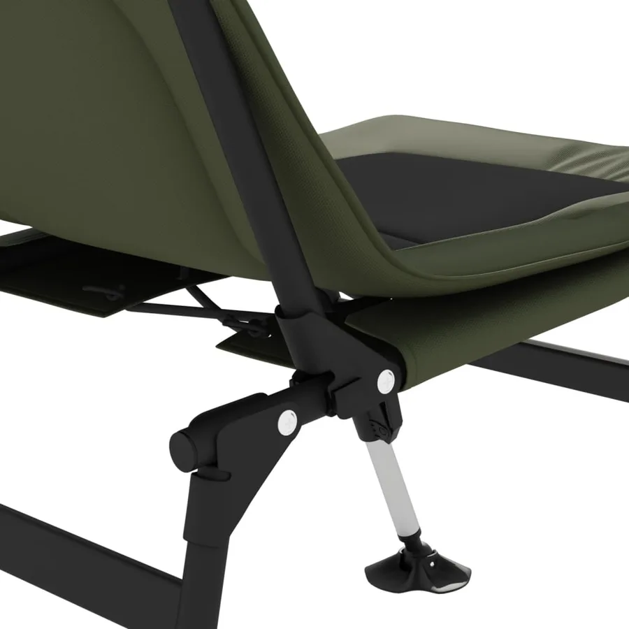 Chaise de pêche avec pieds à boue réglables pliable vert - 8