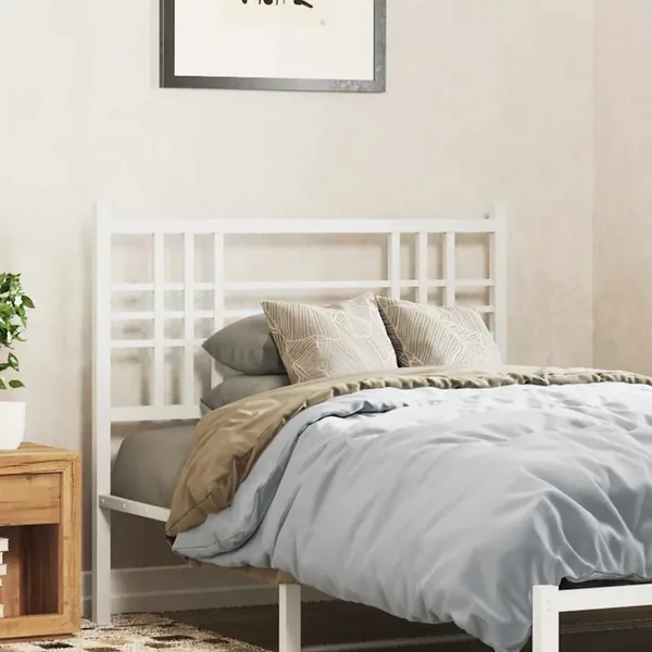 Tête de lit de remplacement métal blanc 100 cm