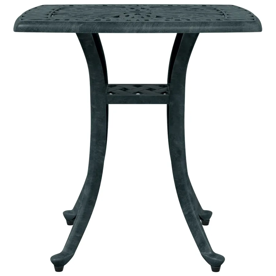 Table de jardin vert 53x53x53 cm aluminium coulé - 6