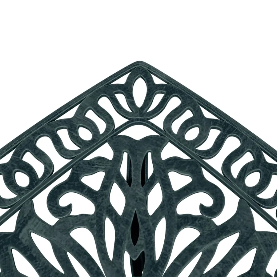 Table de jardin vert 53x53x53 cm aluminium coulé - 9
