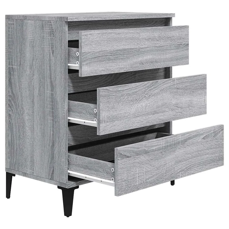 Buffet Sonoma gris 60x35x70 cm Bois d'ingénierie - 7