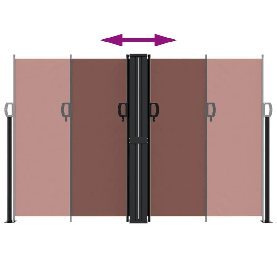 Auvent latéral rétractable marron 160x1200 cm - 5