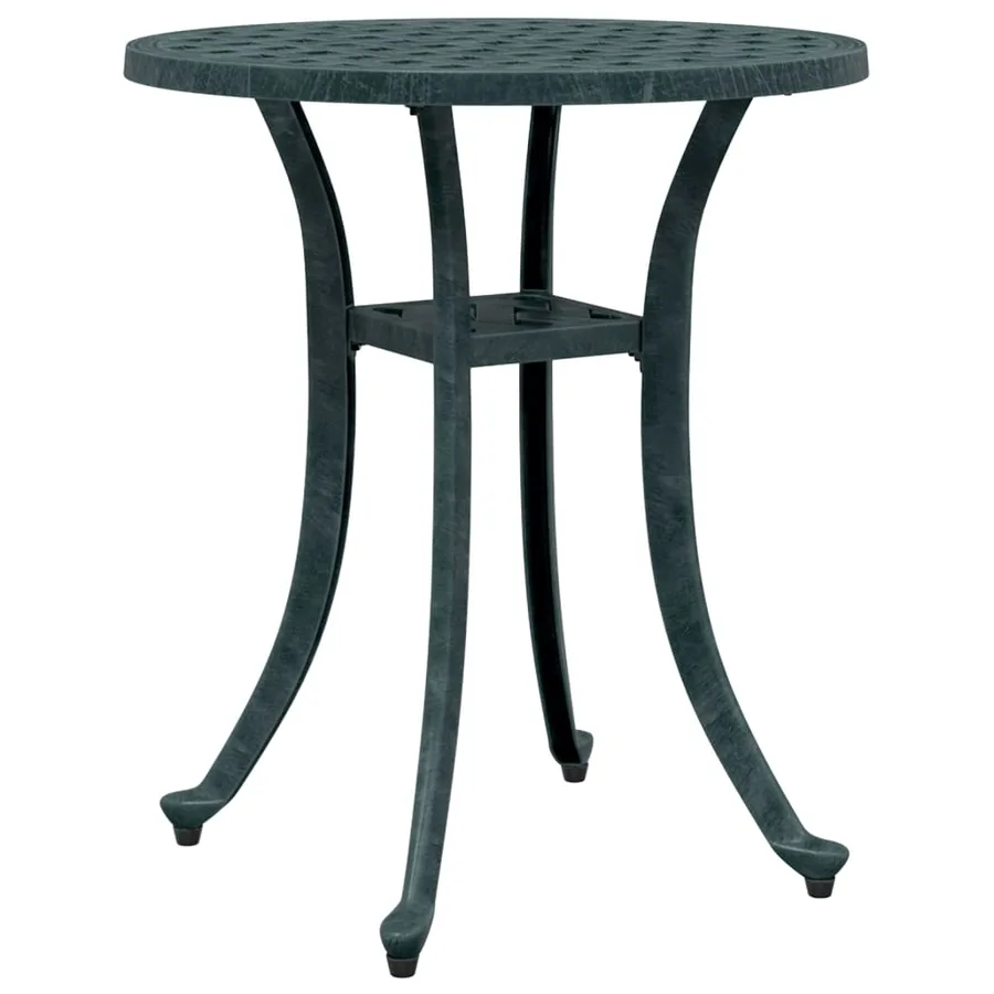 Table de jardin vert Ø48x53 cm aluminium coulé - 7
