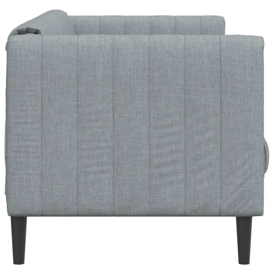 Canapé à 3 places gris clair tissu - 5