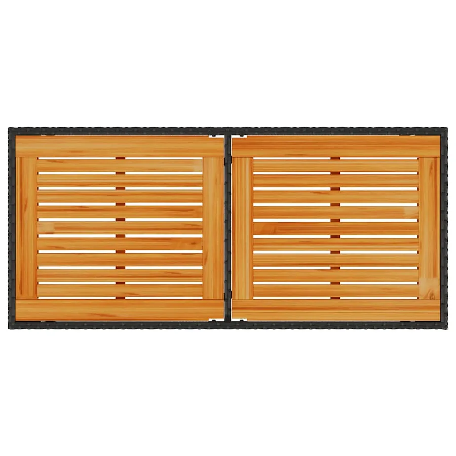 Table de jardin avec dessus en bois d'acacia noir 115x54x74 cm - 7