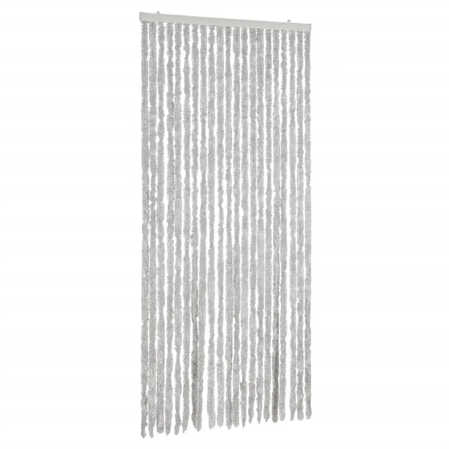 Rideau anti-mouches gris 90x200 cm chenille - 2